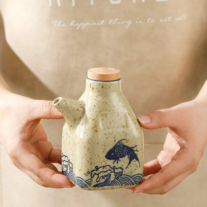 Glass Oil Dispenser Bottle By Shiori Quiet Control For The Modern Kitchen