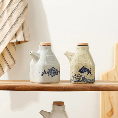 Glass Oil Dispenser Bottle By Shiori Quiet Control For The Modern Kitchen