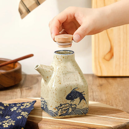 Glass Oil Dispenser Bottle By Shiori Quiet Control For The Modern Kitchen