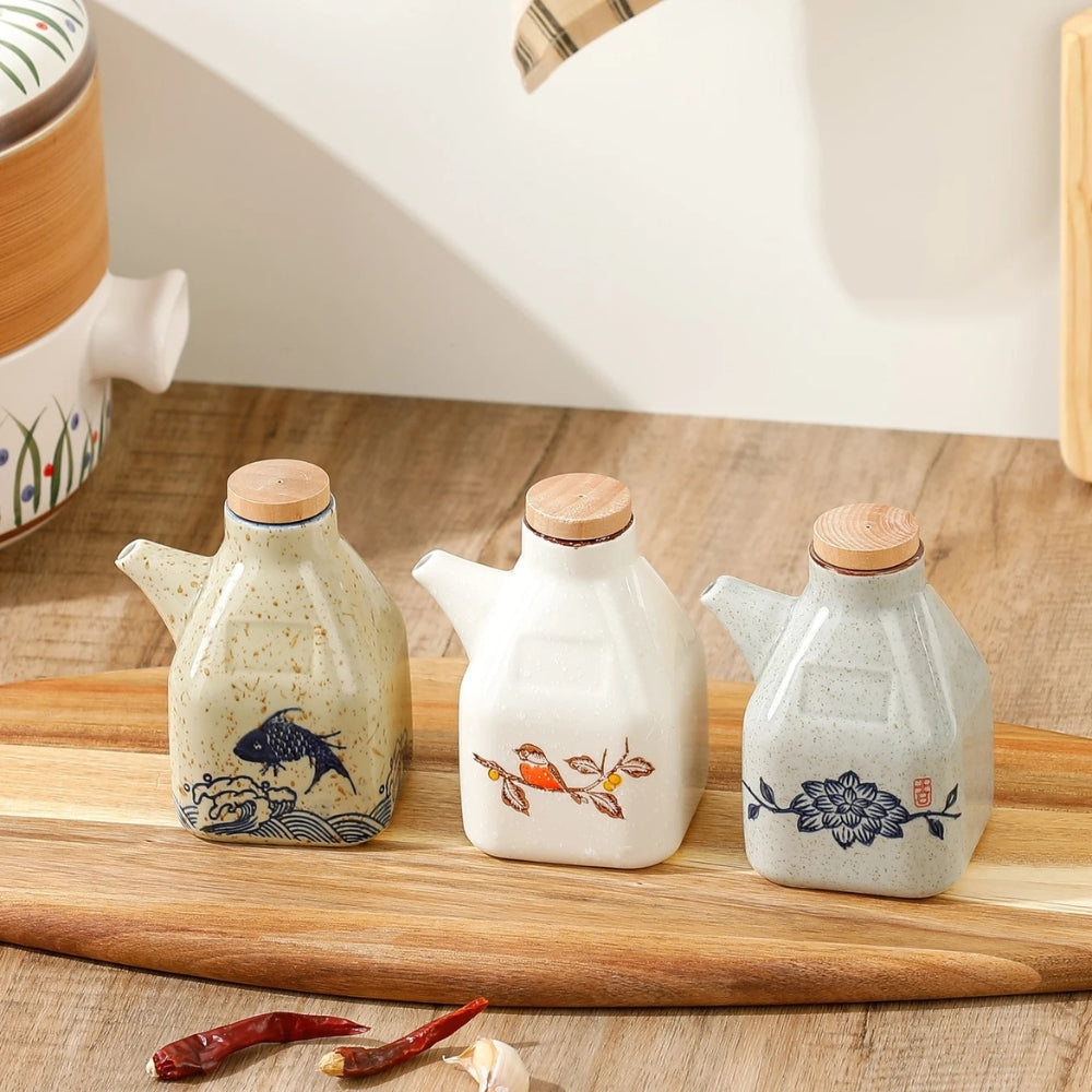 Glass Oil Dispenser Bottle By Shiori Quiet Control For The Modern Kitchen