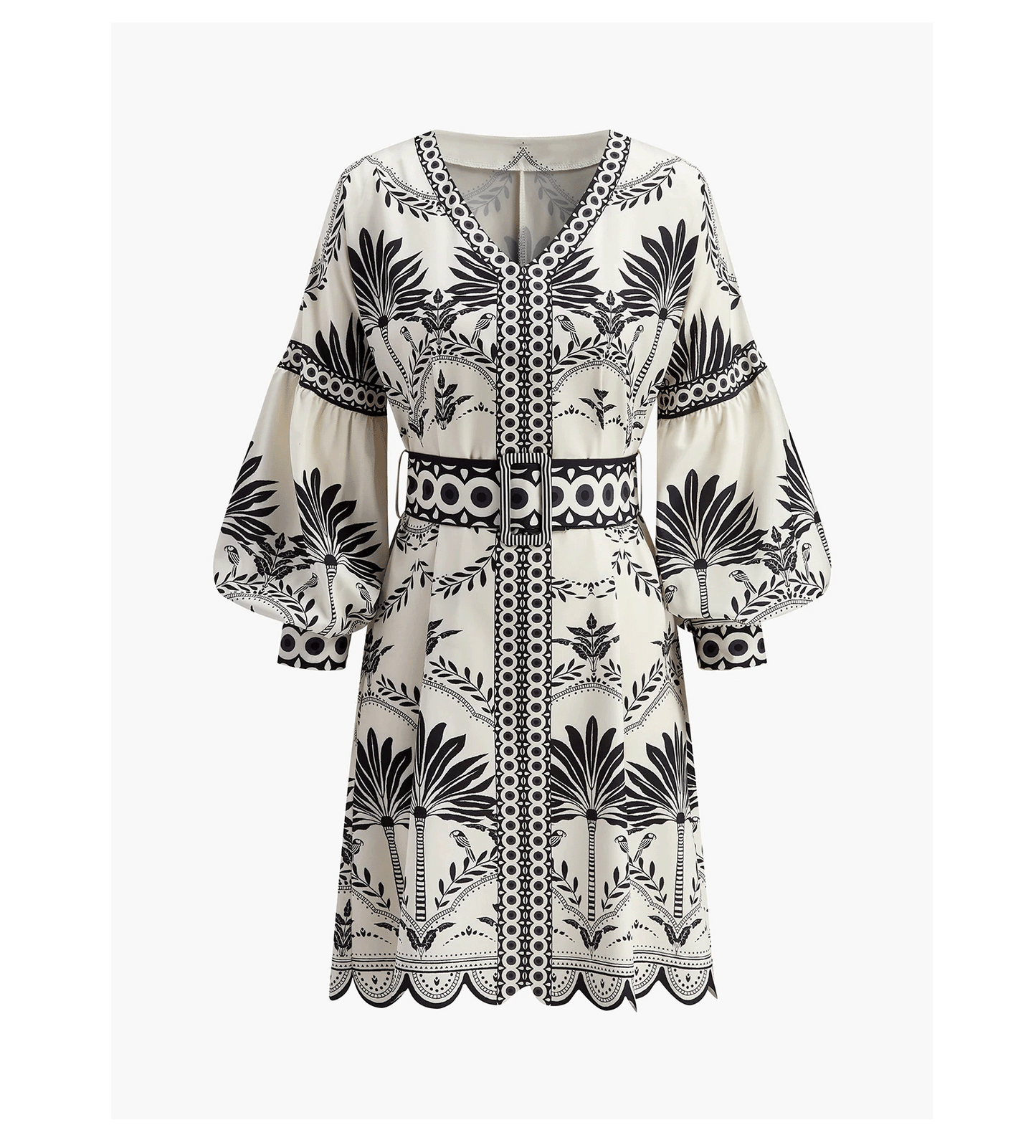 Robe courte ample imprimée pour femmes