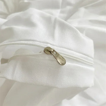 Ruffle Duvet Cover Set – Stitched Floral Bedding Collection product detail photo for bedroom