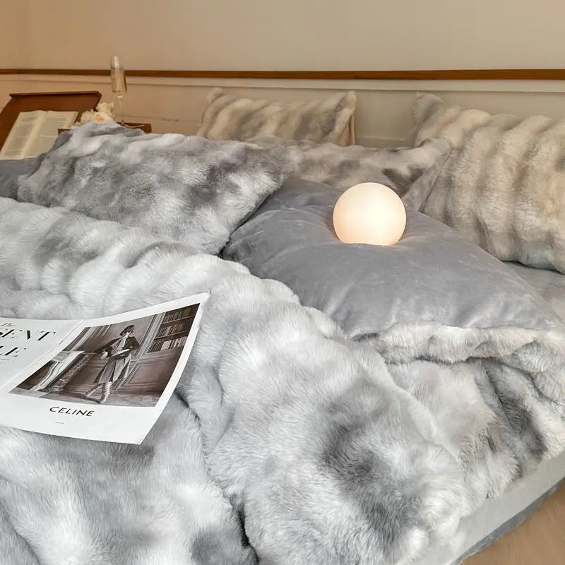 4-Piece Duvet Cover Set - Washed Bedroom Bedding Set room setting lifestyle photo for bedroom
