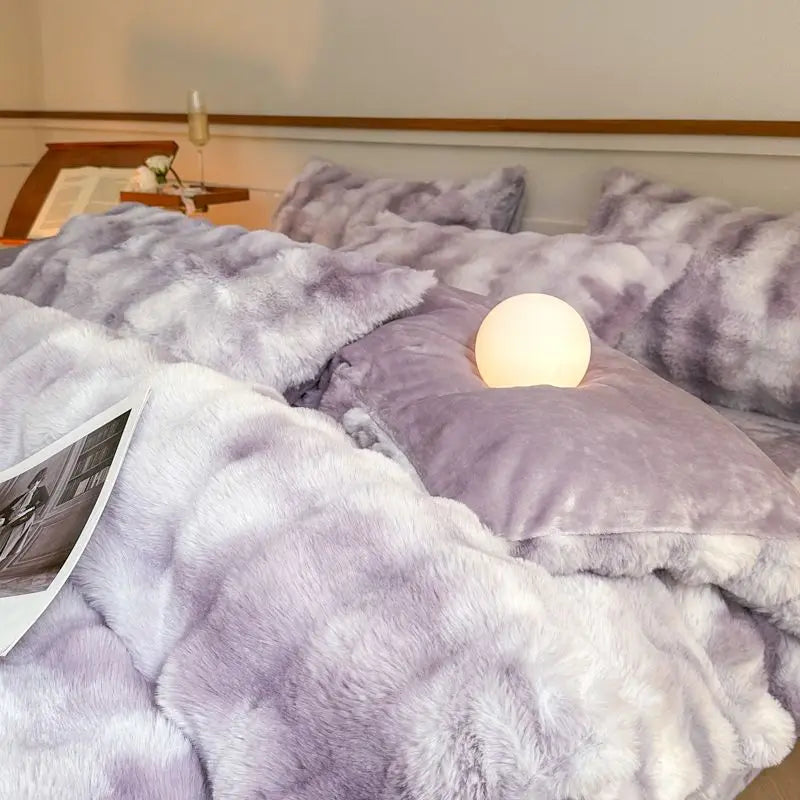 4-Piece Duvet Cover Set - Washed Bedroom Bedding Set product detail photo for bedroom
