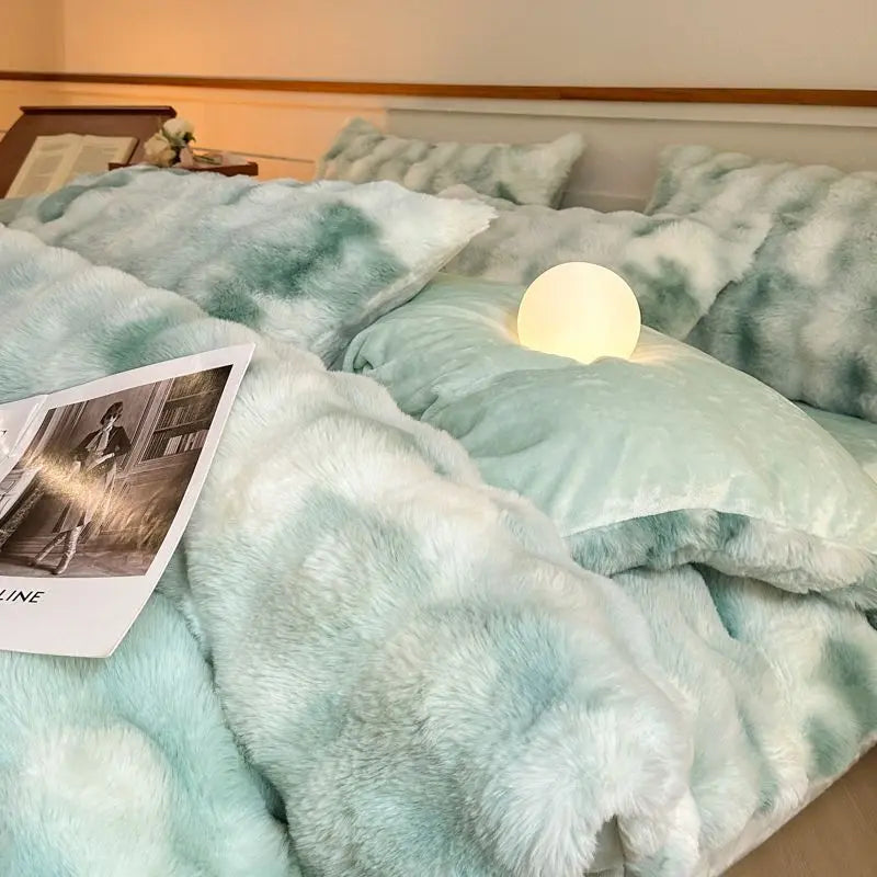 4-Piece Duvet Cover Set - Washed Bedroom Bedding Set product detail photo for bedroom