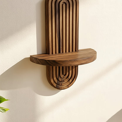 Wood Wall Shelves – Set of 2 Hanging Display Shelves lifestyle product photo for living room