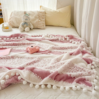 Throw Blanket "Cora" product detail photo in bedroom