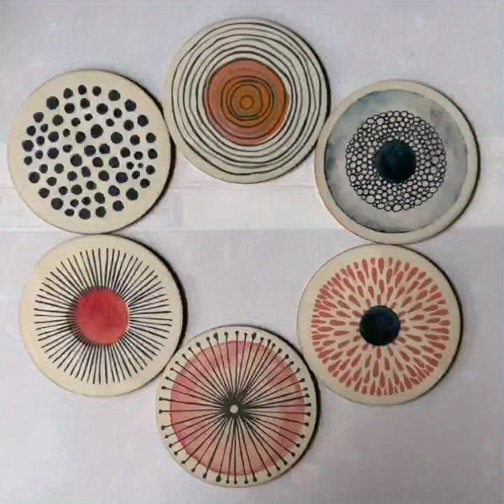 6-Piece Coaster Set - Coffee Table Drink Coasters product detail photo for kitchen