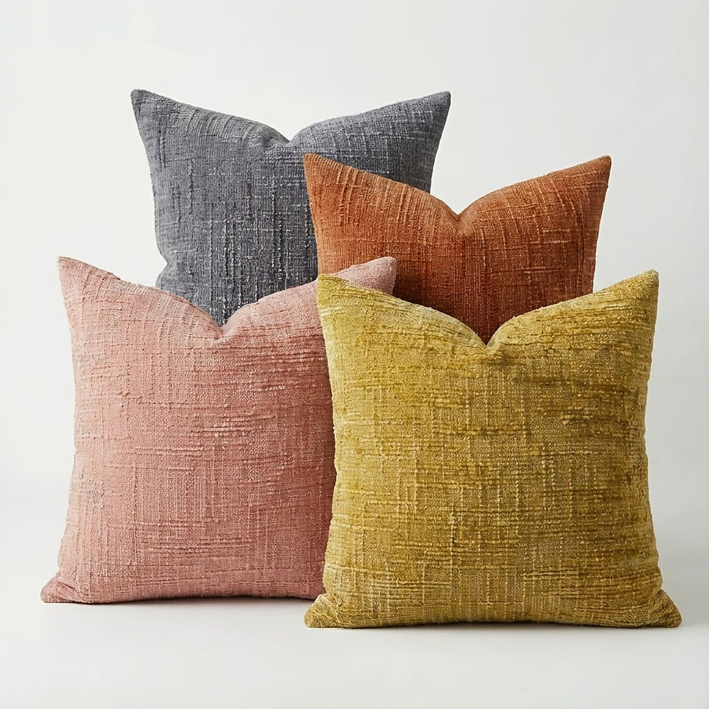 Chenille Cushion Cover Set – 4pcs Pillow Covers product detail photo for bedroom