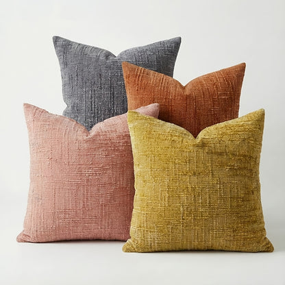 Chenille Cushion Cover Set – 4pcs Pillow Covers product detail photo for bedroom