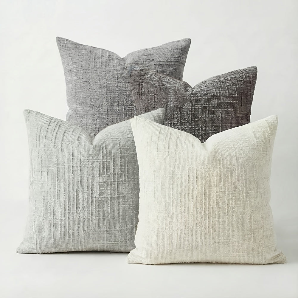 Chenille Cushion Cover Set – 4pcs Pillow Covers product detail photo for bedroom
