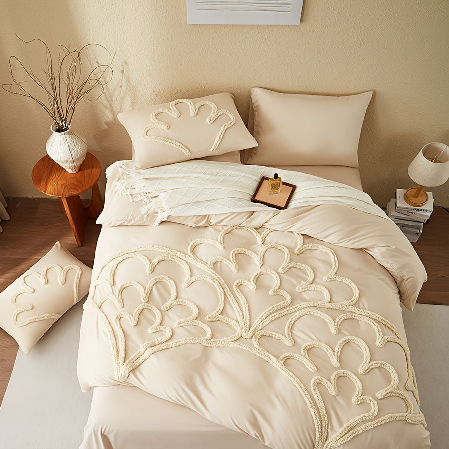 3-Piece Tufted Duvet Cover Set - Washed Bedroom Bedding Set product detail photo for bedroom