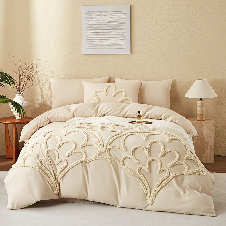 3-Piece Tufted Duvet Cover Set - Washed Bedroom Bedding Set product detail photo for bedroom