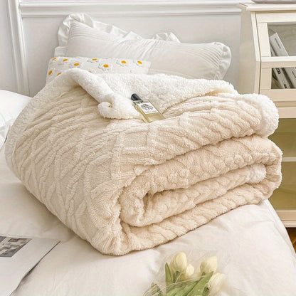 Jacquard Velvet Blanket – Double Layer Bed and Sofa Throw specification and dimensions reference for bedroom
