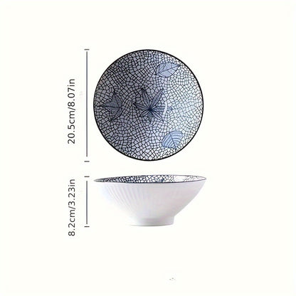 4-Piece Japanese Ceramic Bowl Set - Dining and Ramen Bowls product detail photo for kitchen