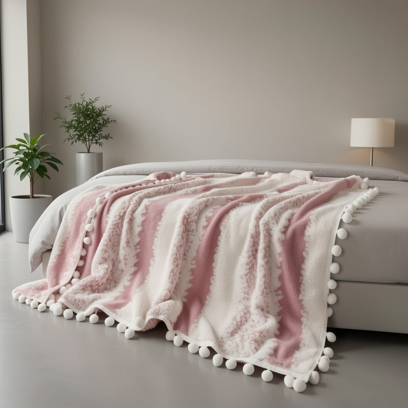 Throw Blanket "Cora" product detail photo in bedroom