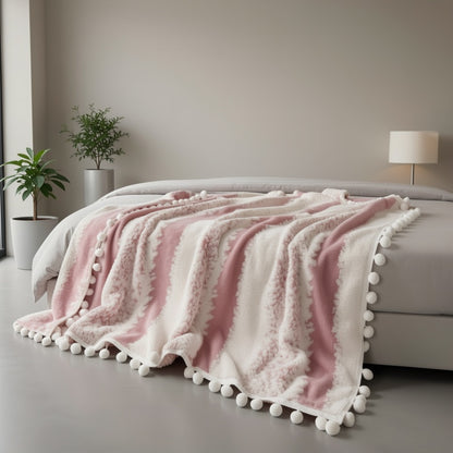 Throw Blanket "Cora" product detail photo in bedroom