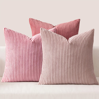 Velvet Cushion Cover Set – 3pcs Reversible Pillow Covers product detail photo for bedroom