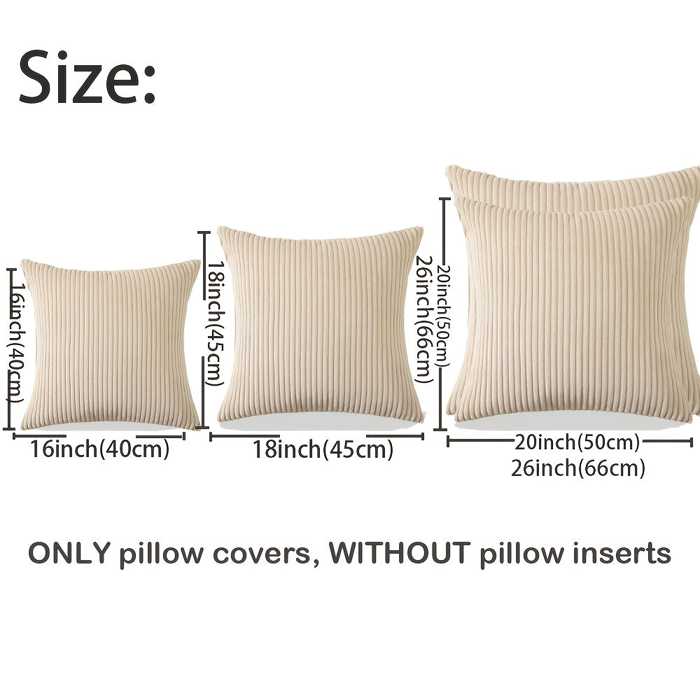 Velvet Cushion Cover Set – 3pcs Reversible Pillow Covers product detail photo for bedroom