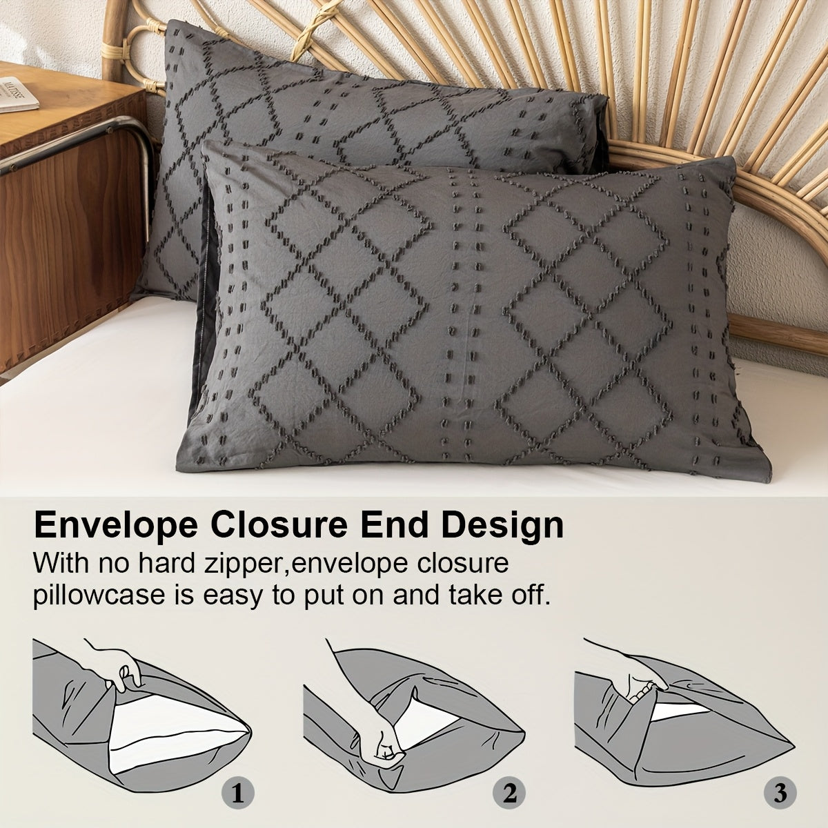 Duvet Cover Set - Washed Bedroom Bedding Set product detail photo for bedroom