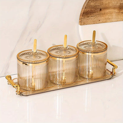 Kitchen Storage Jar Set – Multi-Compartment Condiment Containers product detail photo for kitchen
