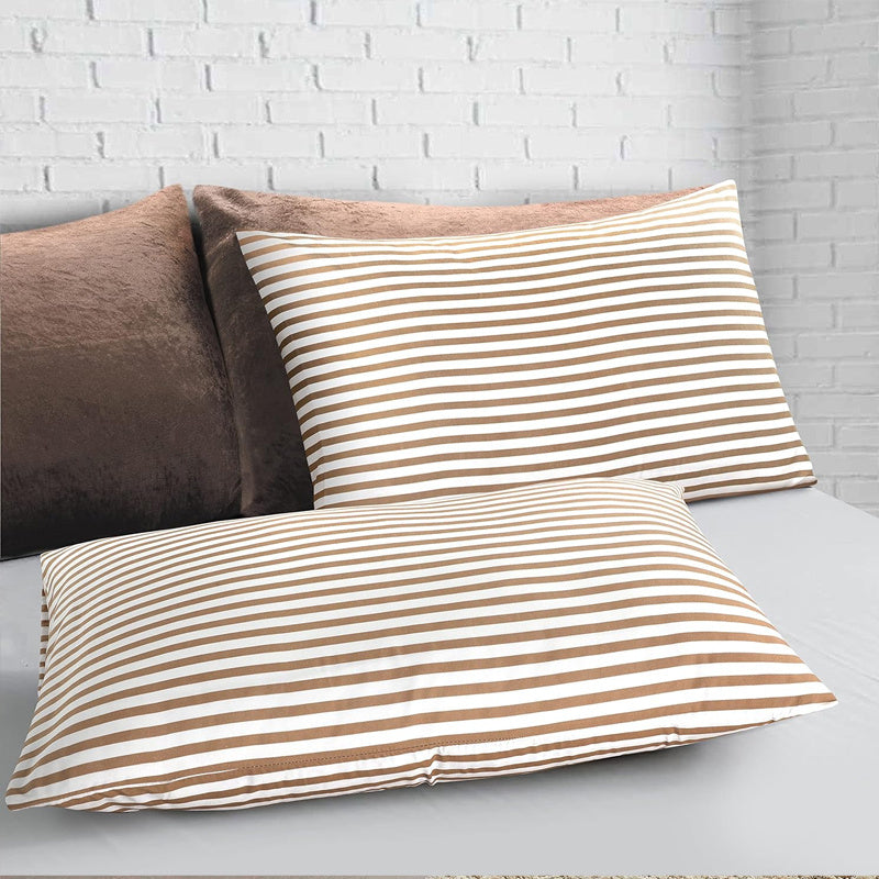 Striped Duvet Cover Set - Washed Bedroom Bedding Set product detail photo for bedroom