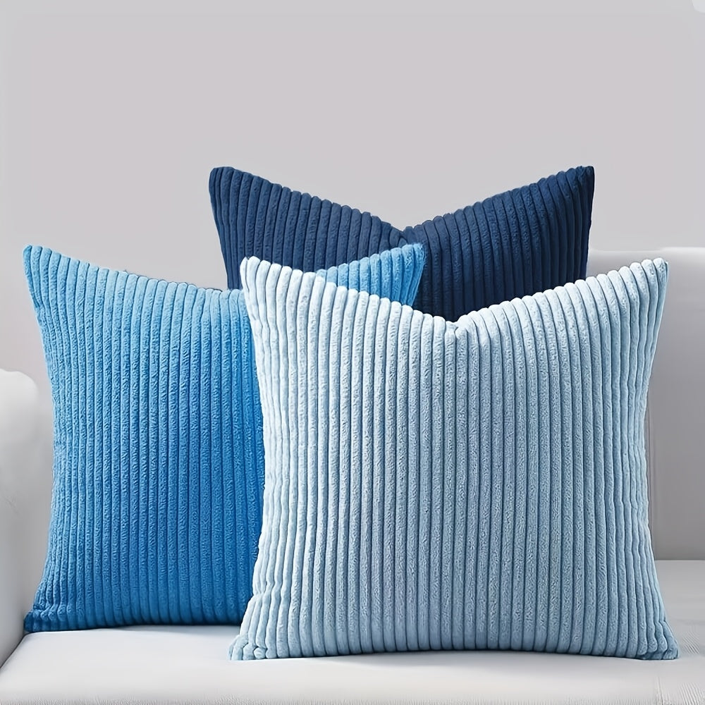 Velvet Cushion Cover Set – 3pcs Reversible Pillow Covers product detail photo for bedroom