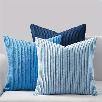 Velvet Cushion Cover Set – 3pcs Reversible Pillow Covers product detail photo for bedroom