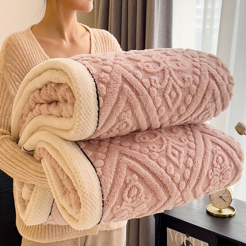 Flannel Throw Blanket – Thick Sofa and Bed Layer product detail photo for bedroom