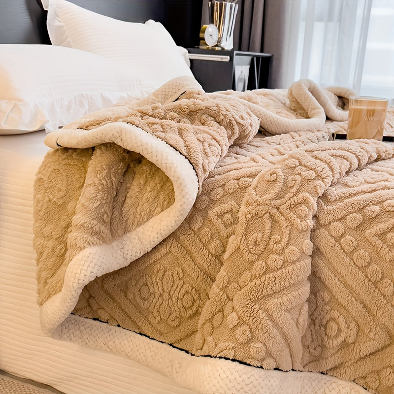Flannel Throw Blanket – Thick Sofa and Bed Layer lifestyle product photo for bedroom