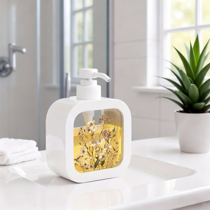 Floral Soap Dispenser – Vintage-Style Pump Bottle product detail photo for living room