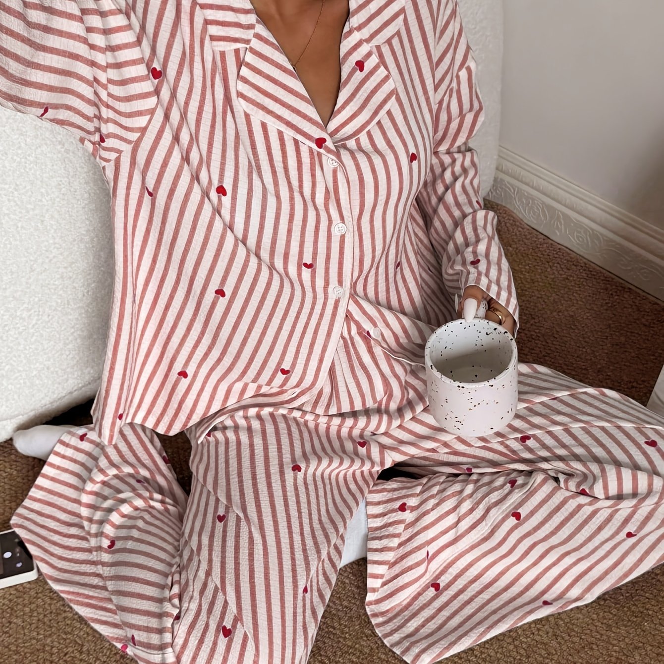 Women’s Pajama Set – Long Sleeve Top and Pants