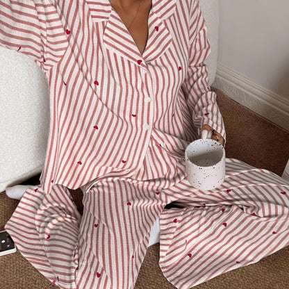 Women’s Pajama Set – Long Sleeve Top and Pants