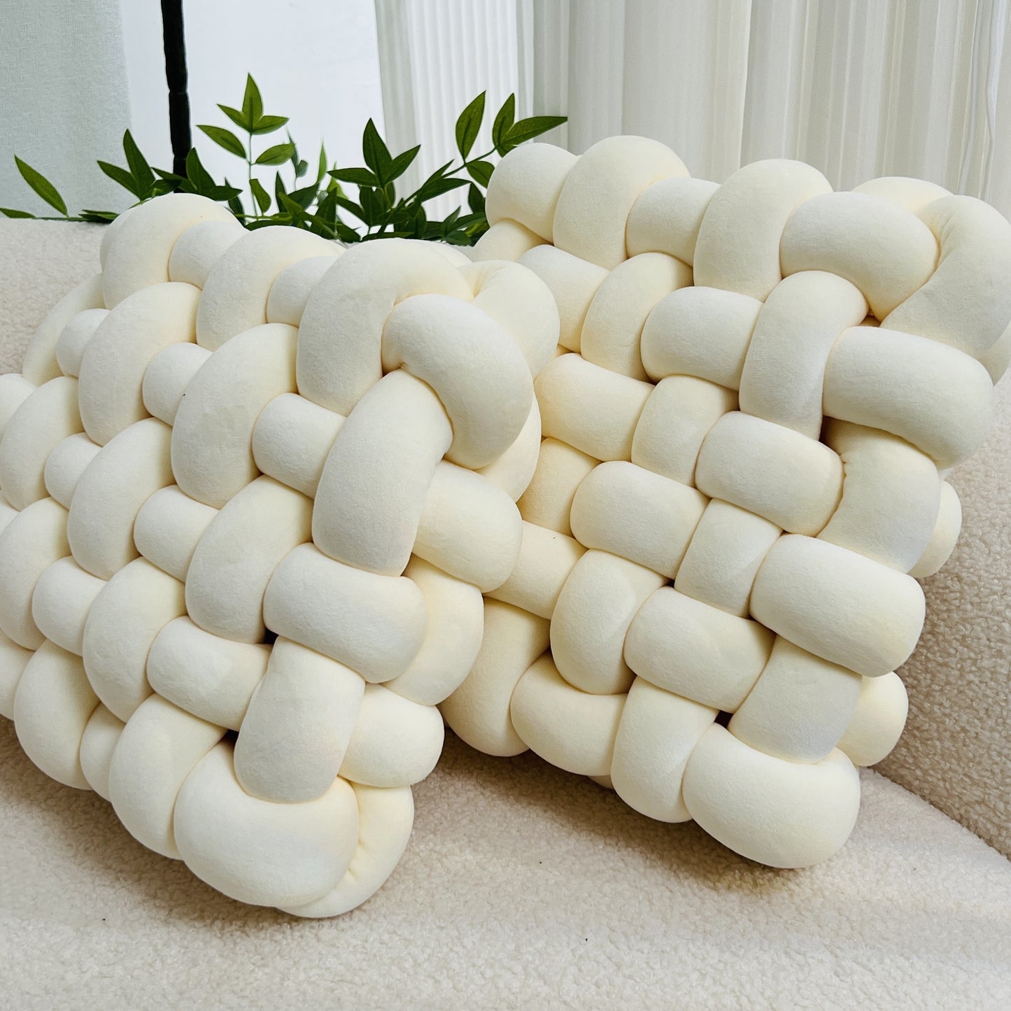 Knotted Cushion Set – Sculptural Accent (Set of 2) specification and dimensions reference for bedroom