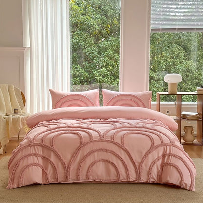 3-Piece Tufted Duvet Cover Set - Washed Bedroom Bedding Set product detail photo for bedroom