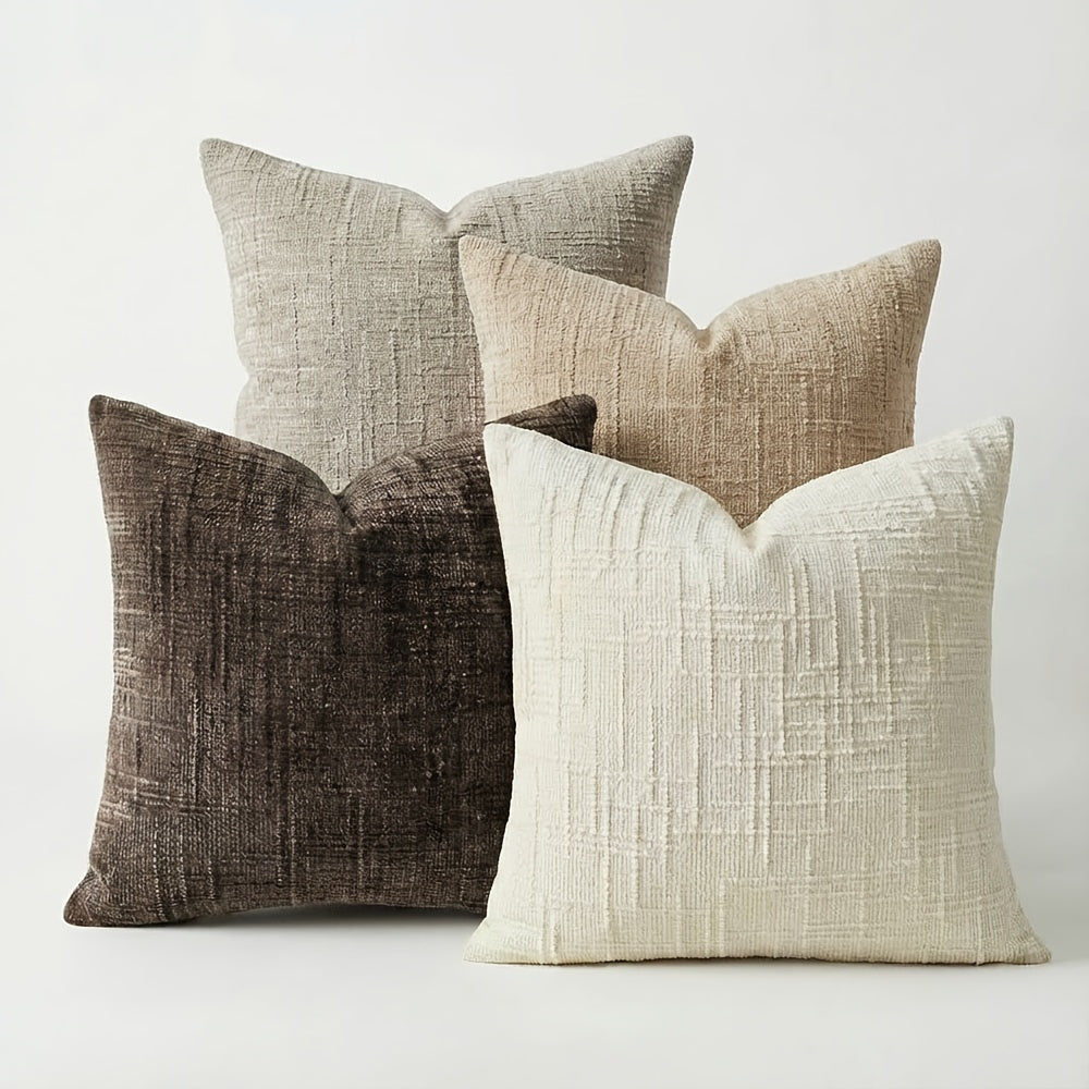 Chenille Cushion Cover Set – 4pcs Pillow Covers product detail photo for bedroom