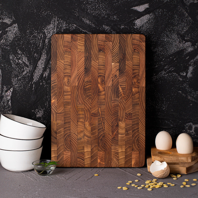 Teak Wood Cutting Board - Kitchen Prep and Serving Board room setting lifestyle photo for kitchen