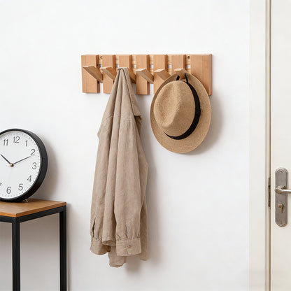 Wooden Wall Coat Rack - Entryway Wall Hooks product detail photo for entryway