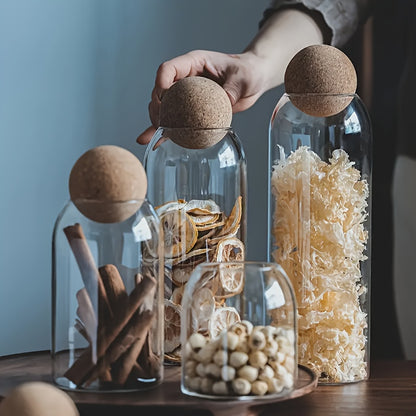 Glass Storage Jar Set – Sealed Kitchen Containers (Set of 3) lifestyle product photo for kitchen