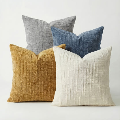 Chenille Cushion Cover Set – 4pcs Pillow Covers product detail photo for bedroom