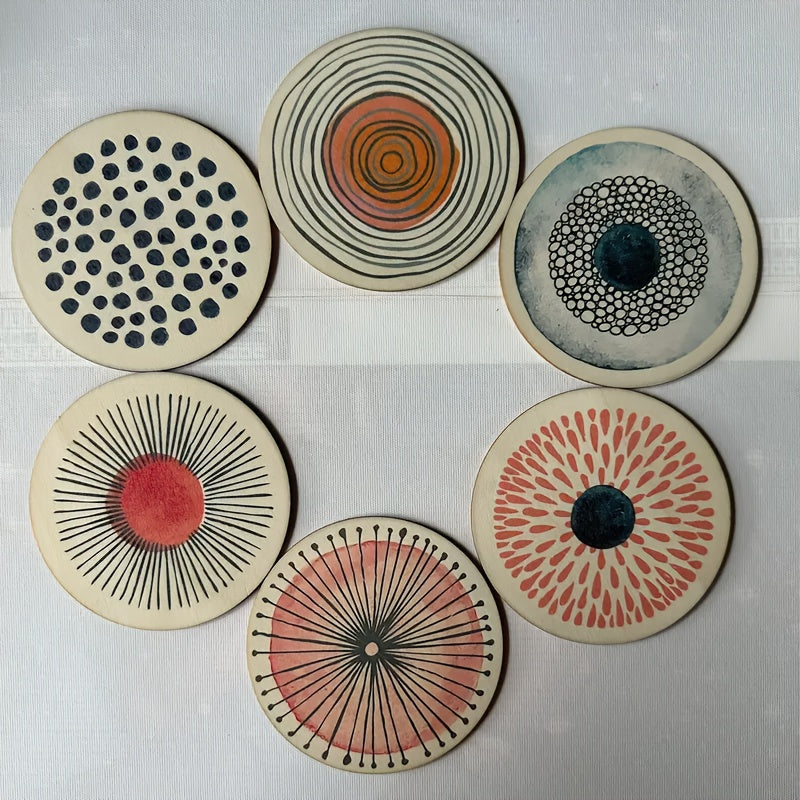 6-Piece Coaster Set - Coffee Table Drink Coasters room setting lifestyle photo for kitchen
