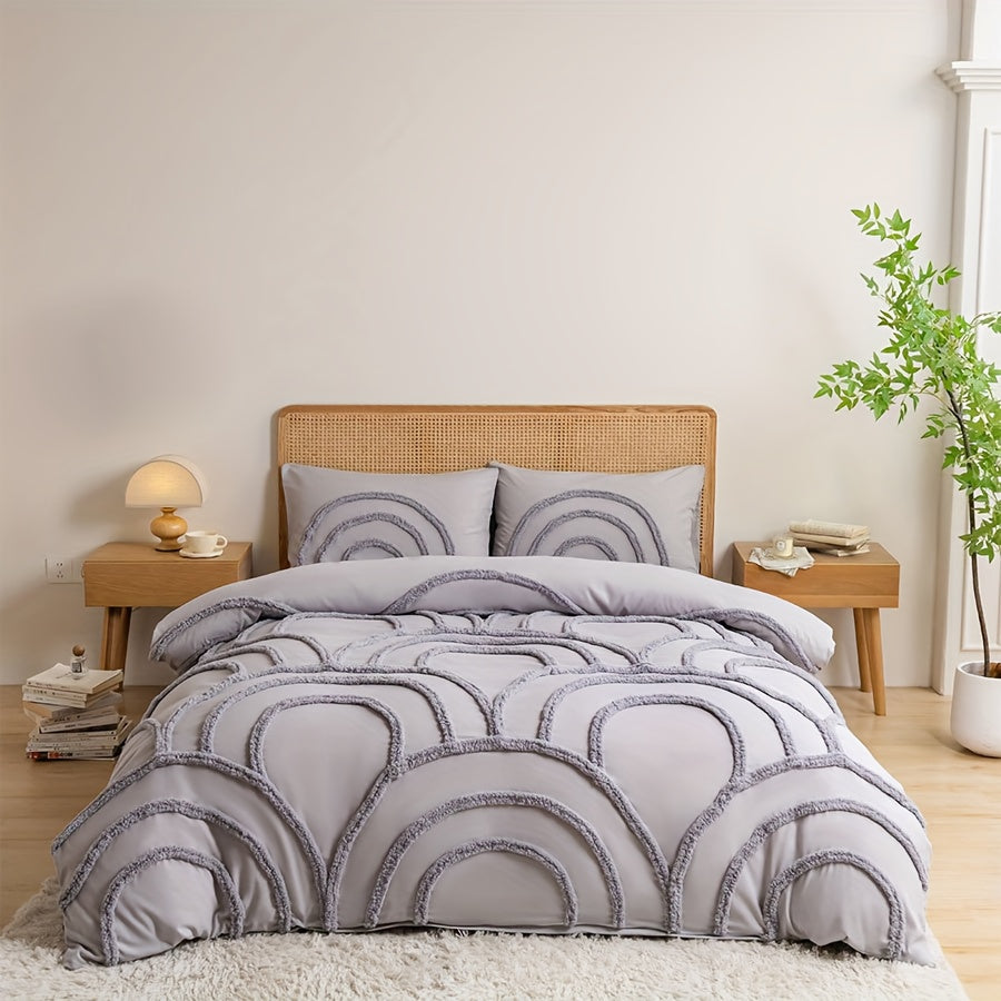 3-Piece Tufted Duvet Cover Set - Washed Bedroom Bedding Set product detail photo for bedroom