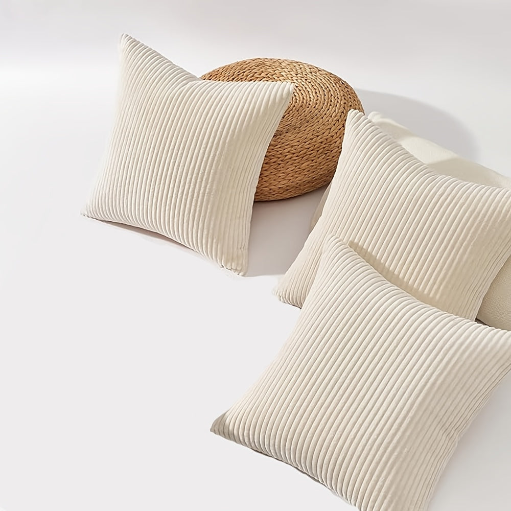 Velvet Cushion Cover Set – 3pcs Reversible Pillow Covers product detail photo for bedroom