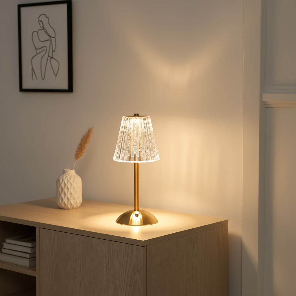 Acrylic Table Lamp – Glow Ambient Light room setting lifestyle photo for living room