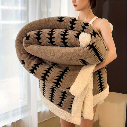 Geometric Throw Blanket – Striped Bedspread and Sofa Layer product detail photo for bedroom