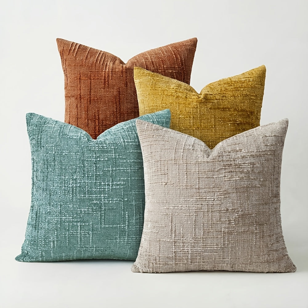 Chenille Cushion Cover Set – 4pcs Pillow Covers product detail photo for bedroom