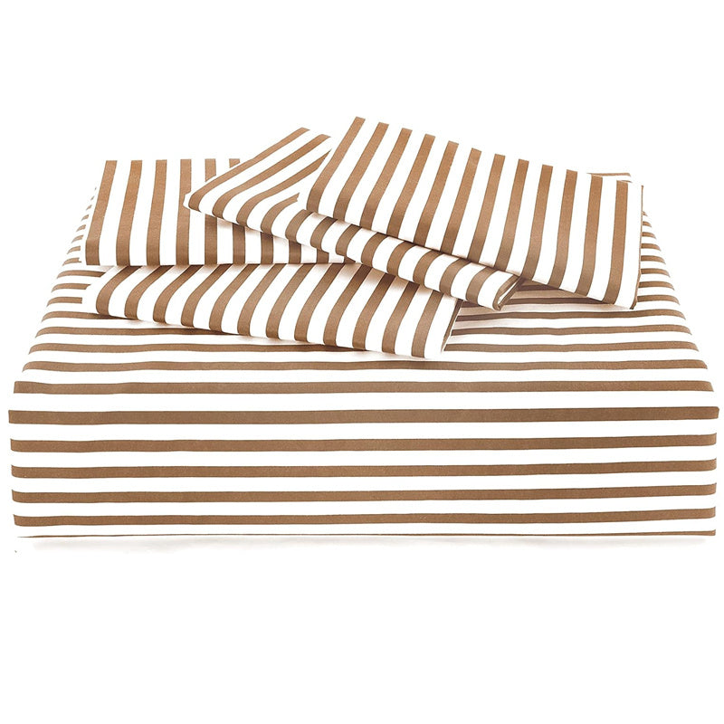 Striped Duvet Cover Set - Washed Bedroom Bedding Set product detail photo for bedroom