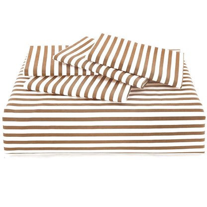 Striped Duvet Cover Set - Washed Bedroom Bedding Set product detail photo for bedroom