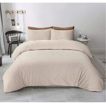 Striped Duvet Cover Set - Washed Bedroom Bedding Set product detail photo for bedroom