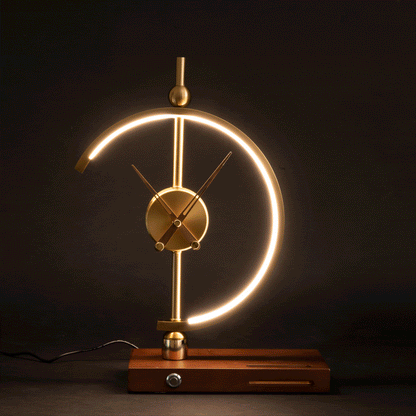 Desk Lamp with Clock and Wireless Charger - Bedside and Desk Light product detail photo for bedroom